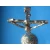 Krzyż metalowy stojący z mosiądzu.Duży 29 cm.Wersja LUX